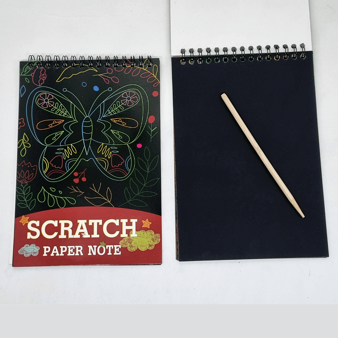 Scratch Paper Note Pad - Rainbow Reveal Sheets for Kids & Artists