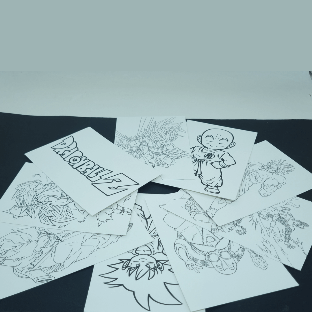 Dragon Ball Z Set of 10 Coloring Sheets Image