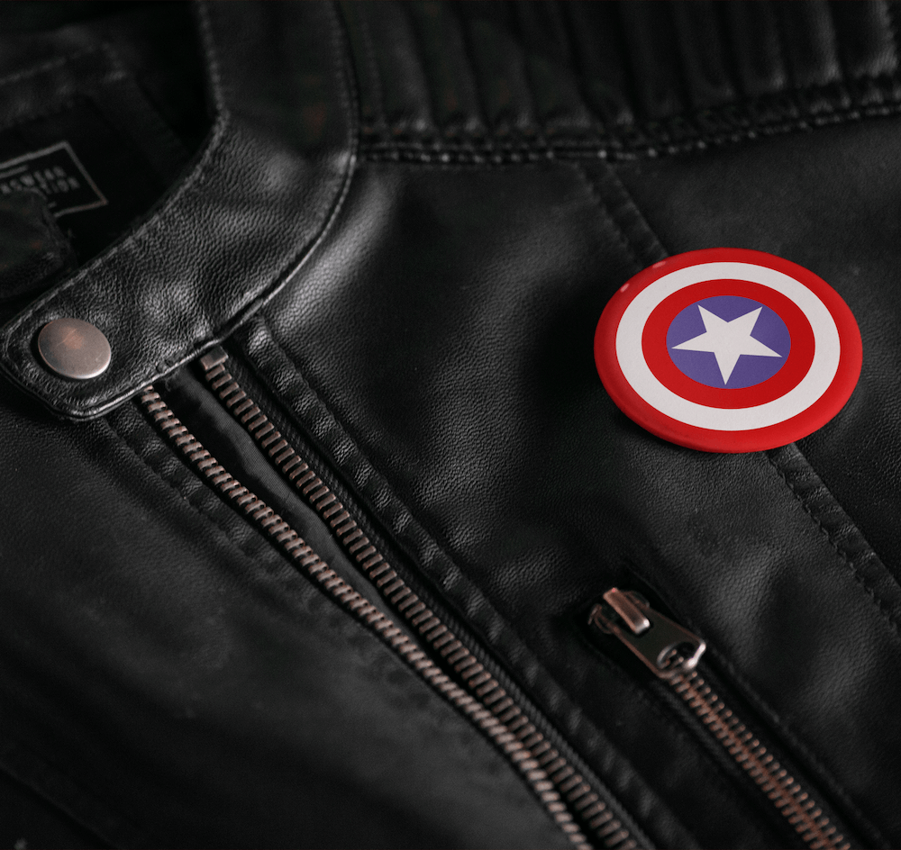 Captain America Shield Badge Image