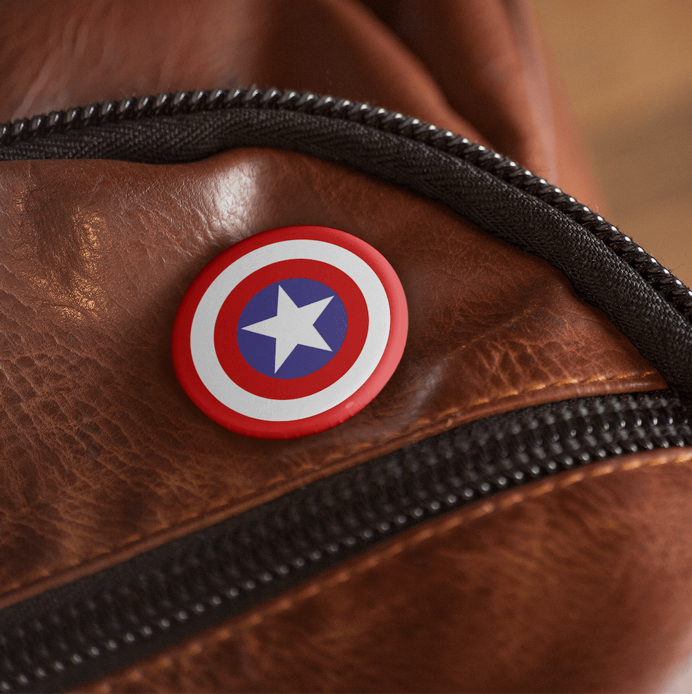 Captain America Shield Badge Image