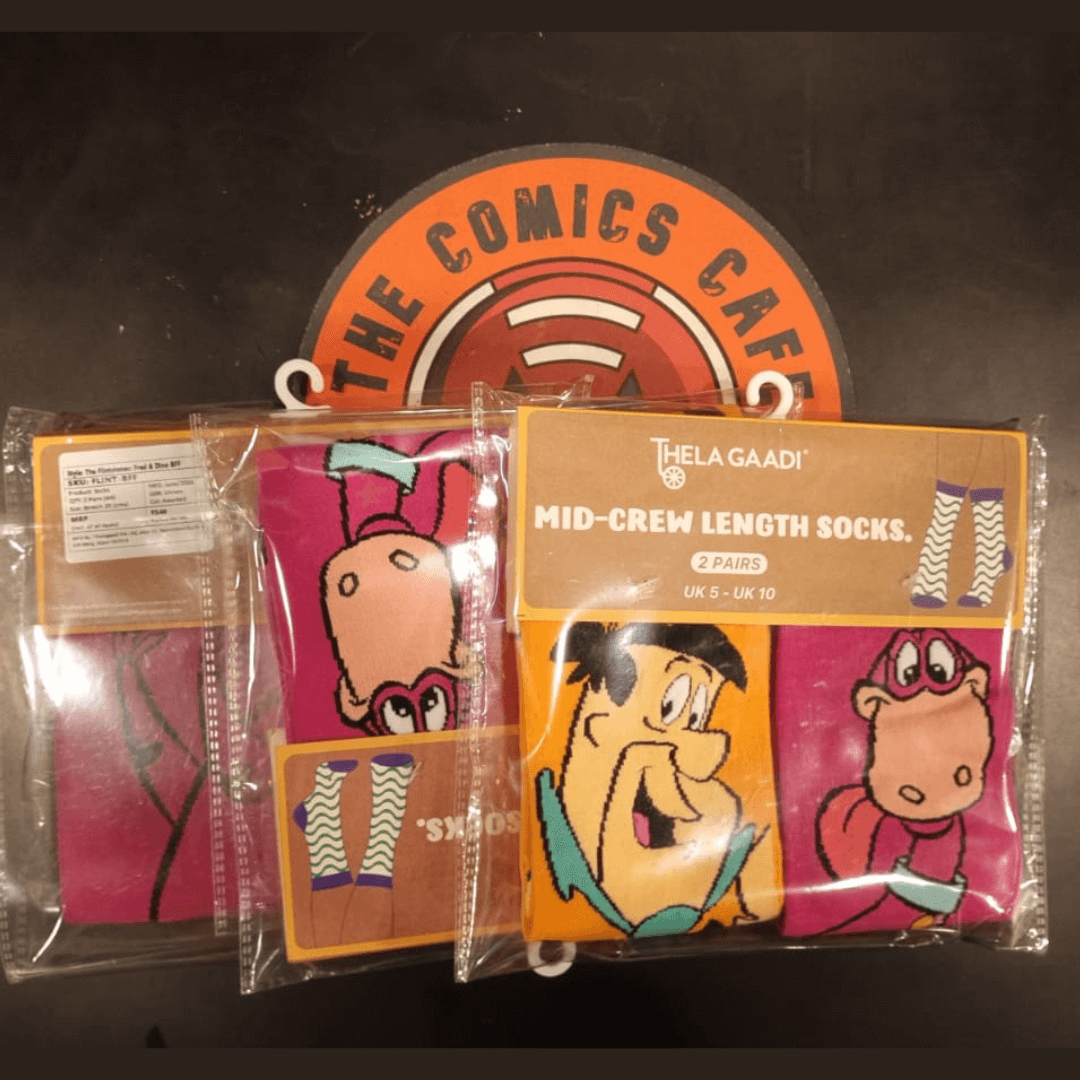 Mid-Crew Length Socks - Flintstones Image