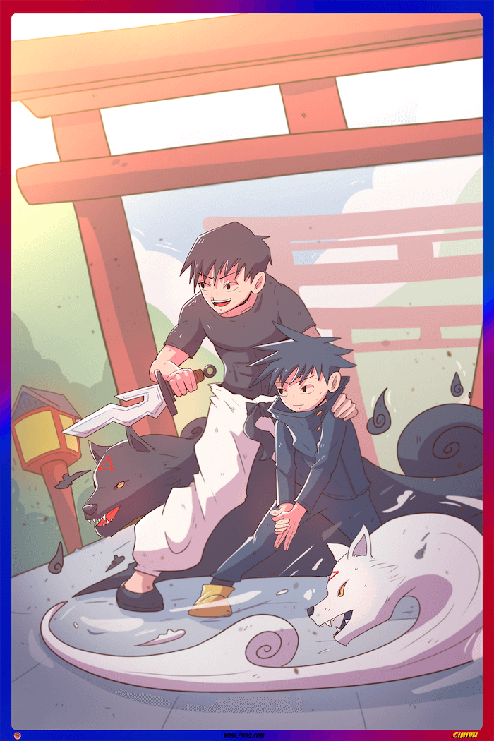 Megumi x Toji ComicVerse - Jujutsu Kaisen Poster Image
