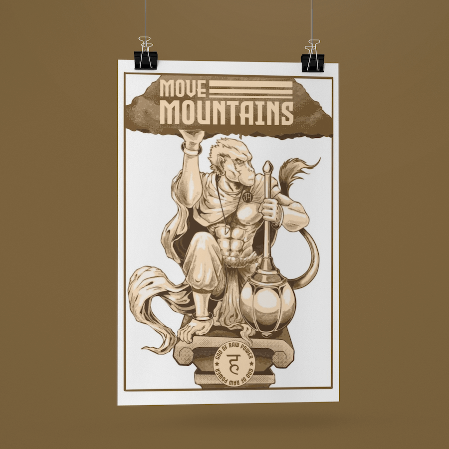 Lord Hanuman Move Mountains Poster Image