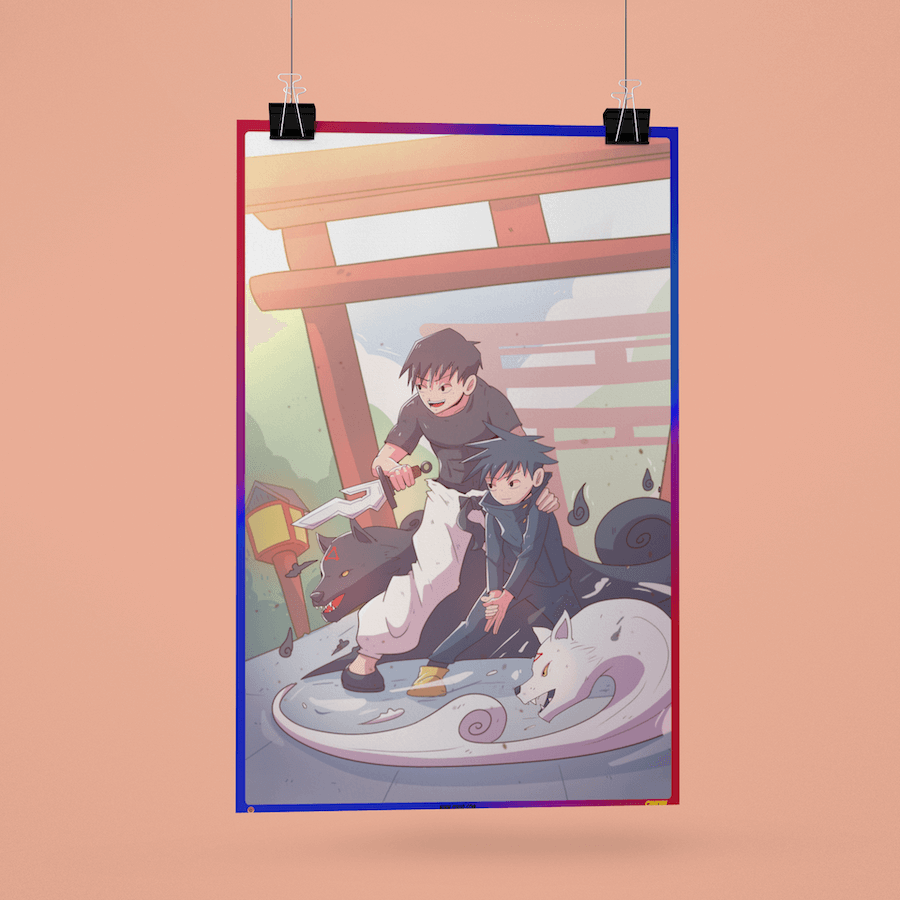 Megumi x Toji ComicVerse - Jujutsu Kaisen Poster Image